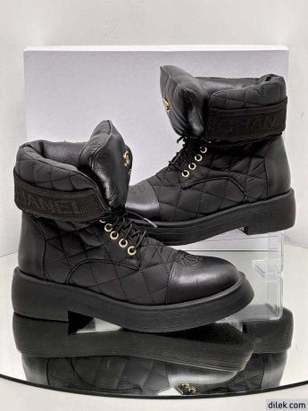 Chanel Women Leather Boots