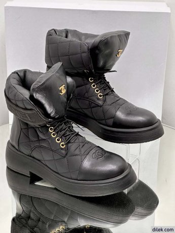 Chanel Women Leather Boots