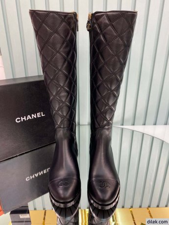 Chanel Women Long Leather Boot