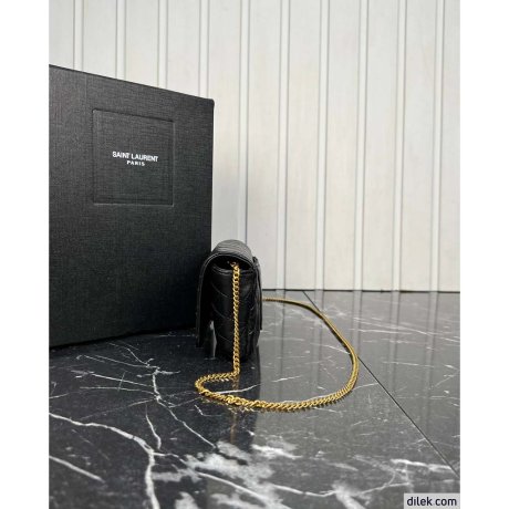 Saint Laurent Gaby Chain Phone Holder In Quilted Lambskin
