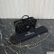 Chanel Tweed Leather Box Bag Large