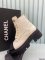 Chanel Women Leather Short Boots
