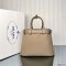 Prada Buckle Large Leather Handbag