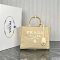 Prada Medium Linen Blend Tote Bag