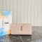 Saint Laurent Cassandre Metelasse Zip Around Wallet