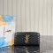 Saint Laurent Cassandre Metelasse Zip Around Wallet