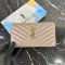 Saint Laurent Cassandre Metelasse Zip Around Wallet