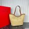 Valentino Garavani Woven Raffia Shopping Bag