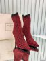 Balmain Women Stretch Knit Skye Ankle Boot