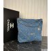 Chanel 22 Large Denim Handbag
