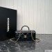 Chanel Tweed Leather Box Bag Large