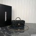 Chanel Tweed Leather Box Bag Large