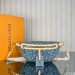 Louis Vuitton High Rise Monogram Denim