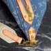Louis Vuitton High Rise Monogram Denim