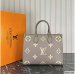 Louis Vuitton Onthego MM Bicolor Monogram Empreinte Leather
