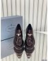 Prada Chocolate Brushed Leather Loafers