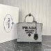 Prada Medium Linen Blend Tote Bag