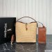 Saint Laurent Le 37 Raffia Bucket Bag